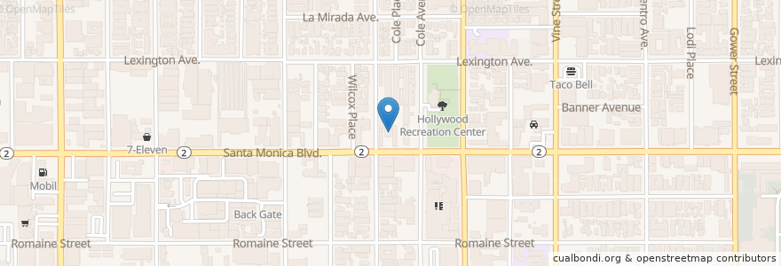 Mapa de ubicacion de Wilcox Station Los Angeles Post Office en 美利坚合众国/美利堅合眾國, 加利福尼亚州/加利福尼亞州, 洛杉矶县, 洛杉矶.