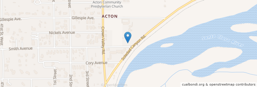 Mapa de ubicacion de Acton Post Office en Vereinigte Staaten Von Amerika, Kalifornien, Los Angeles County.