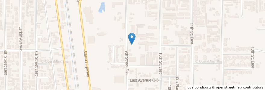 Mapa de ubicacion de Palmdale Post Office en Amerika Syarikat, California, Los Angeles County, Palmdale.