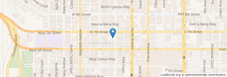 Mapa de ubicacion de Second Church of Christ Scientist en Соединённые Штаты Америки, Калифорния, Los Angeles County, Лонг-Бич.