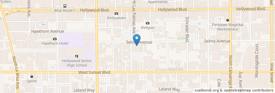 Mapa de ubicacion de First Baptist Church en Verenigde Staten, Californië, Los Angeles County, Los Angeles.
