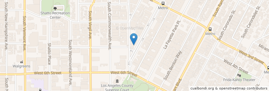 Mapa de ubicacion de Church of the Precious Blood en Stati Uniti D'America, California, Los Angeles County, Los Angeles.