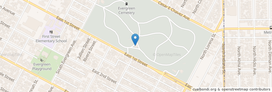 Mapa de ubicacion de Ivy Chapel en Amerika Syarikat, California, Los Angeles County, Los Angeles.