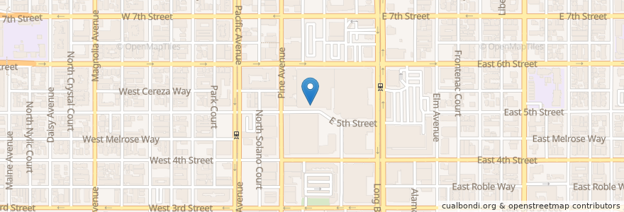 Mapa de ubicacion de First Christian Church en Estados Unidos Da América, Califórnia, Los Angeles County, Long Beach.