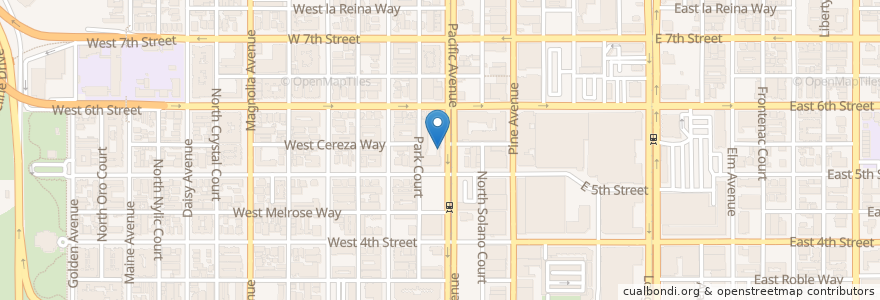 Mapa de ubicacion de First Methodist Church en Amerika Syarikat, California, Los Angeles County, Long Beach.