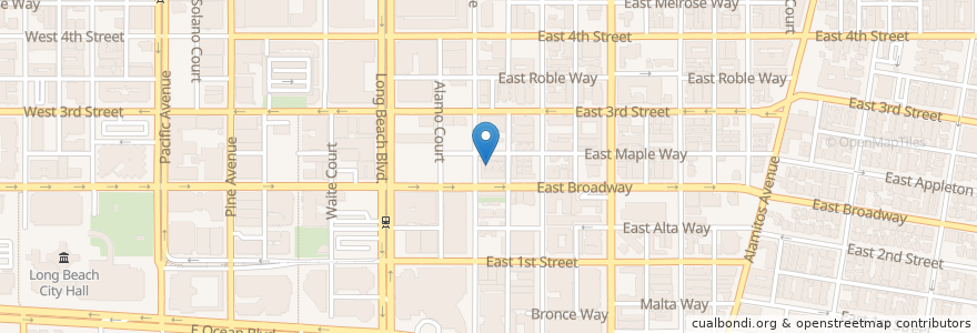 Mapa de ubicacion de Moore Memorial Methodist Episcopal Church South en United States, California, Los Angeles County, Long Beach.