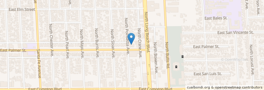 Mapa de ubicacion de Calvary Bible Church of Compton en Соединённые Штаты Америки, Калифорния, Los Angeles County, Комптон.