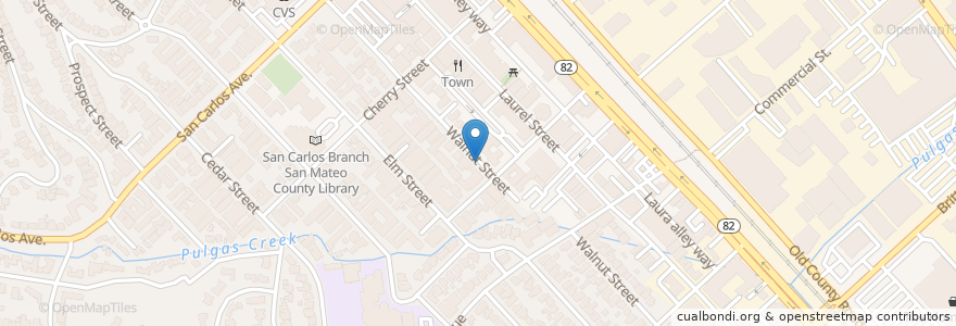Mapa de ubicacion de First Baptist Church of San Carlos en United States, California, San Mateo County, San Carlos.