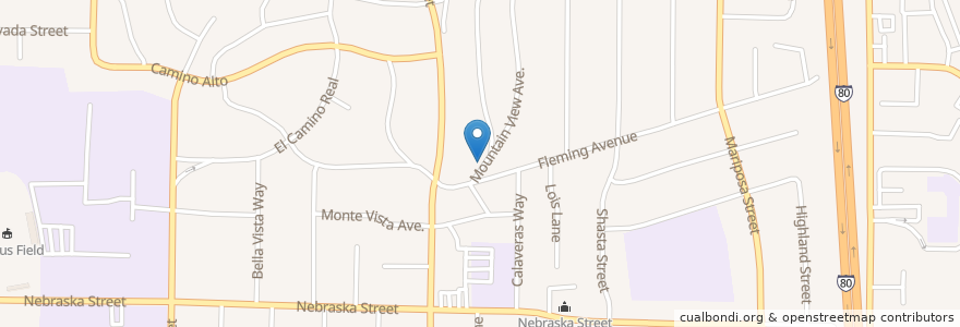 Mapa de ubicacion de Saint Pauls Evangelical Lutheran Church en United States, California, Solano County, Vallejo.