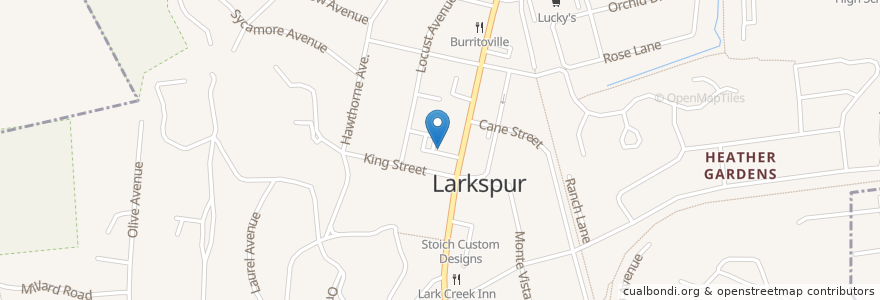 Mapa de ubicacion de Saint Patricks School en 美利坚合众国/美利堅合眾國, 加利福尼亚州/加利福尼亞州, Marin County, Larkspur.