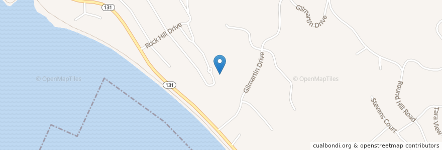 Mapa de ubicacion de Community Congregational Church en Vereinigte Staaten Von Amerika, Kalifornien, Marin County, Tiburon.