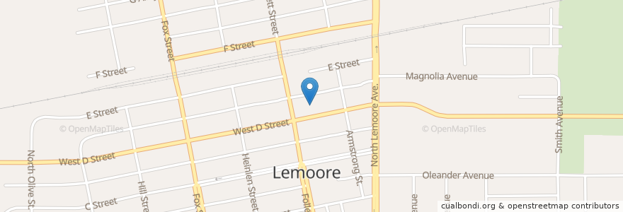 Mapa de ubicacion de Lemoore Post Office en Amerika Syarikat, California, Kings County, Lemoore.