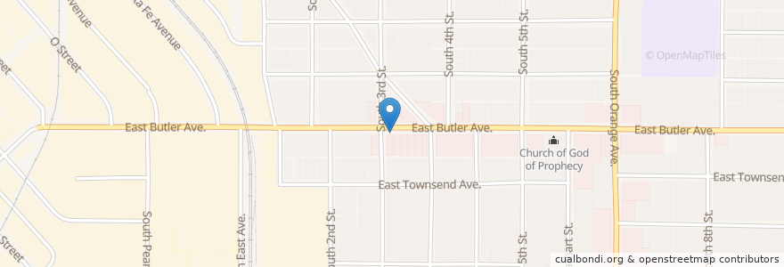 Mapa de ubicacion de Evangelical Gospel Tabernacle en Соединённые Штаты Америки, Калифорния, Fresno County, Fresno.