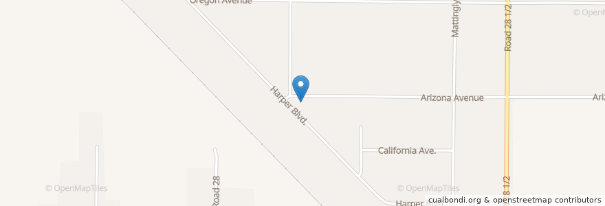 Mapa de ubicacion de Morning Star Baptist Church en United States, California, Madera County.