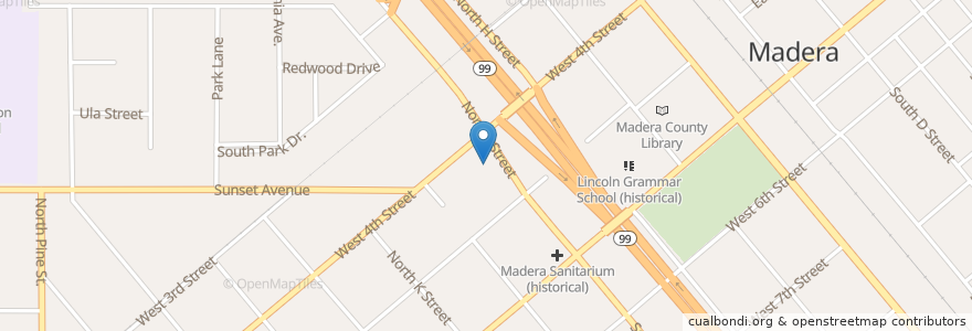 Mapa de ubicacion de Saint Joachims Roman Catholic Church en United States, California, Madera County.