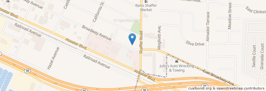 Mapa de ubicacion de Ariel Dear Academy en Соединённые Штаты Америки, Калифорния, Merced County, Atwater, Atwater.