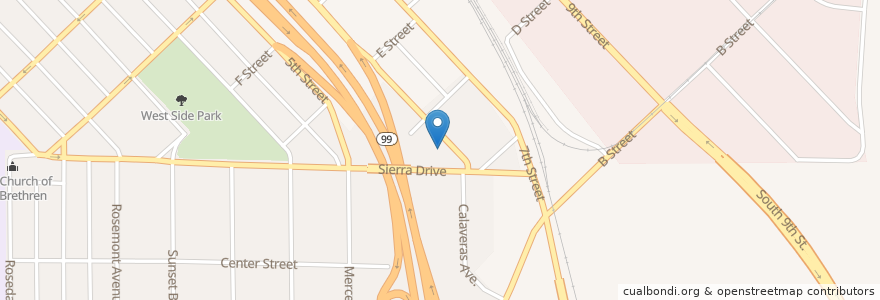 Mapa de ubicacion de Livingway Tabernacle en Amerika Syarikat, California, Stanislaus County, Modesto.