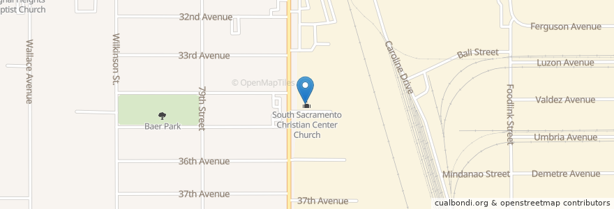 Mapa de ubicacion de South Sacramento Christian Center Church en United States, California, Sacramento County, Sacramento.