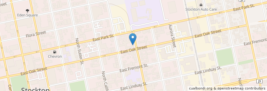Mapa de ubicacion de Victory Chapel International en États-Unis D'Amérique, Californie, San Joaquin County, Stockton.