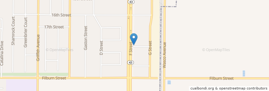 Mapa de ubicacion de Apostolic Faith Temple en United States, California, Kern County, Wasco.