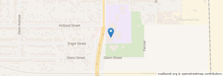 Mapa de ubicacion de Greenacres School en ایالات متحده آمریکا, کالیفرنیا, Kern County.