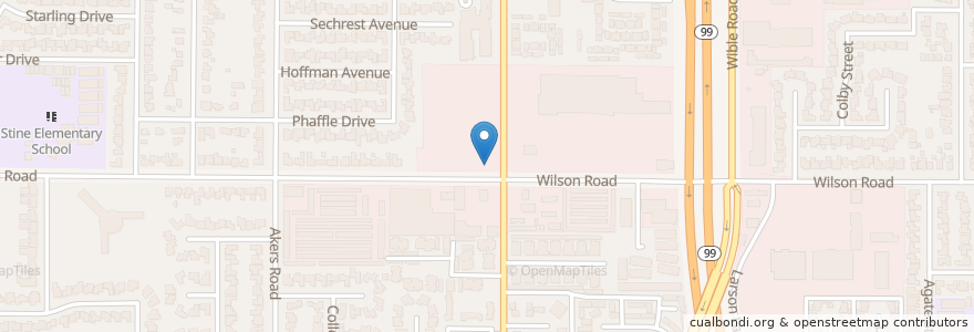 Mapa de ubicacion de Evangel Assembly of God Church en United States, California, Kern County, Bakersfield.