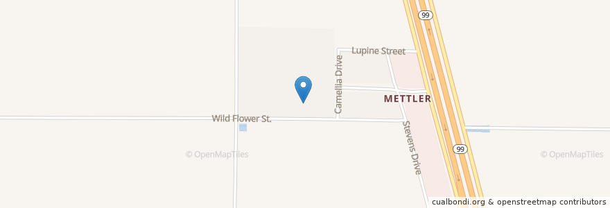 Mapa de ubicacion de Mettler Elementary School en Estados Unidos Da América, Califórnia, Kern County.