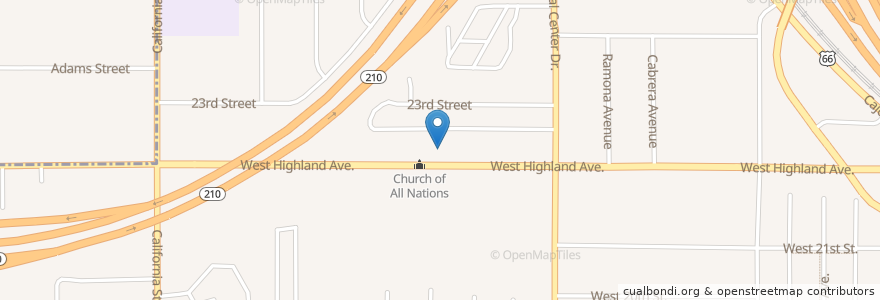 Mapa de ubicacion de Christ Is the Answer Church en États-Unis D'Amérique, Californie, San Bernardino County, San Bernardino.