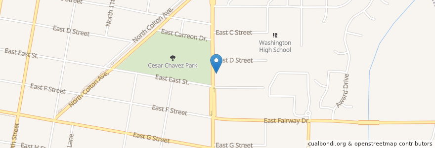 Mapa de ubicacion de Sae Rom Korean Presbyterian Church en 미국, 캘리포니아주, San Bernardino County, Colton.