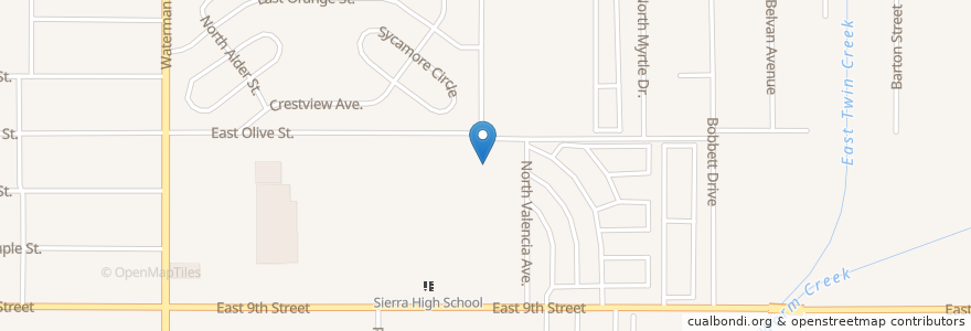 Mapa de ubicacion de Our Lady of Fatima Church en Stati Uniti D'America, California, San Bernardino County, San Bernardino.
