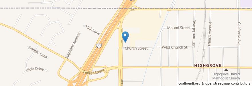 Mapa de ubicacion de Unity Church en Amerika Syarikat, California, Riverside County.