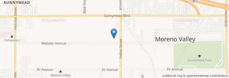 Mapa de ubicacion de Islamic Development Center en United States, California, Riverside County, Moreno Valley.