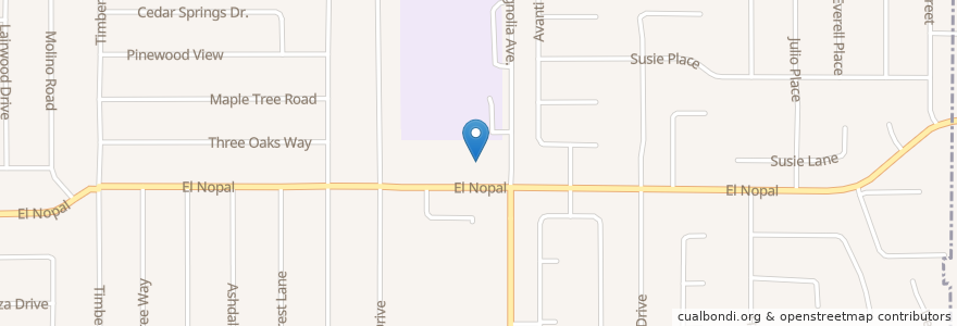 Mapa de ubicacion de Cajon Park Satellite School en Estados Unidos De América, California, San Diego County, Santee.