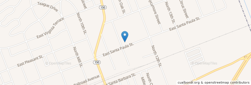 Mapa de ubicacion de Portal School en Verenigde Staten, Californië, Ventura County, Santa Paula.