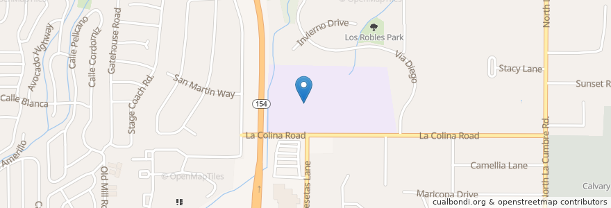 Mapa de ubicacion de Bishop Garcia Diego High School en الولايات المتّحدة الأمريكيّة, كاليفورنيا, Santa Barbara County, Santa Barbara.