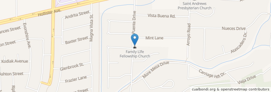 Mapa de ubicacion de Family LIfe Fellowship Church en アメリカ合衆国, カリフォルニア州, Santa Barbara County.