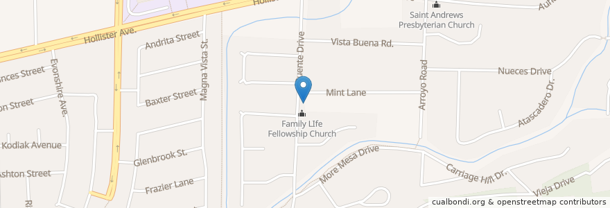 Mapa de ubicacion de Grace Baptist Church en United States, California, Santa Barbara County.