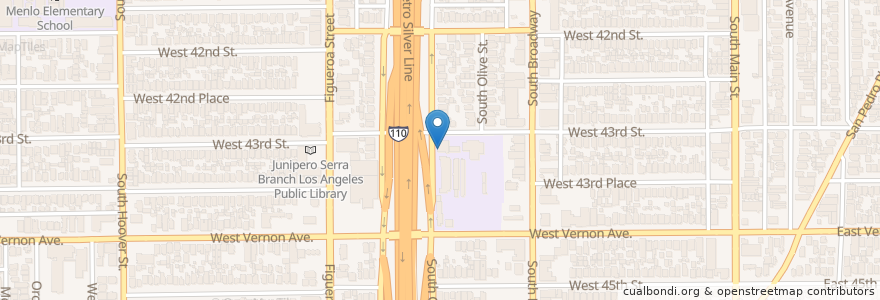 Mapa de ubicacion de American Hungarian Baptist Church en 미국, 캘리포니아주, Los Angeles County, 로스앤젤레스.