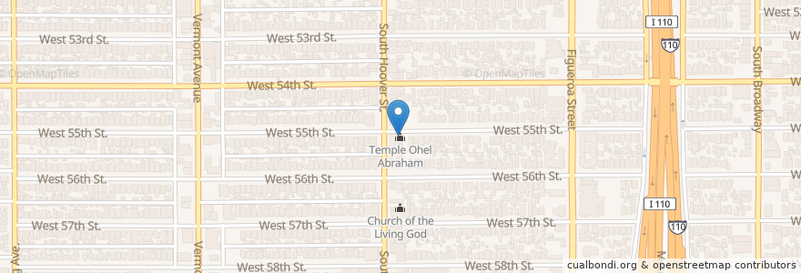 Mapa de ubicacion de Temple Ohel Abraham en Amerika Syarikat, California, Los Angeles County, Los Angeles.