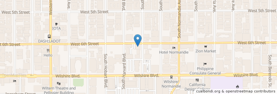 Mapa de ubicacion de Christian Unity Church en Amerika Syarikat, California, Los Angeles County, Los Angeles.