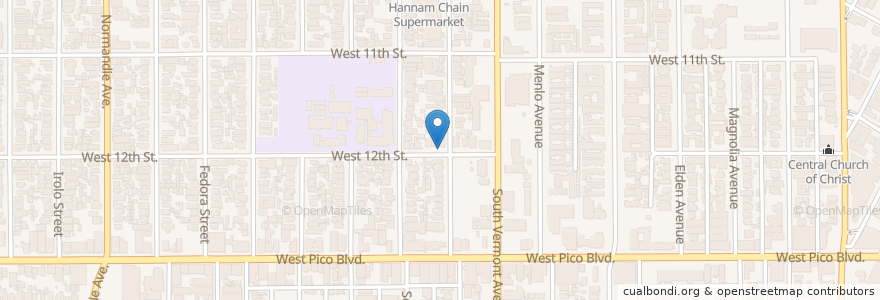 Mapa de ubicacion de The Apostolic Faith Church en Verenigde Staten, Californië, Los Angeles County, Los Angeles.