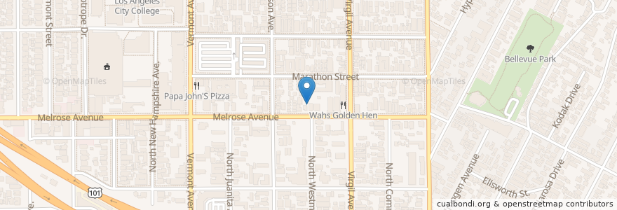 Mapa de ubicacion de Saint Valdimir Orthodox Church en 미국, 캘리포니아주, Los Angeles County, 로스앤젤레스.