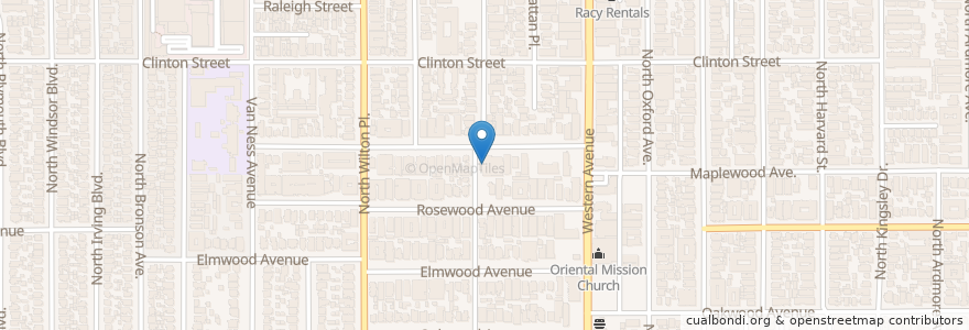 Mapa de ubicacion de Twentysixth Church of Christ Scientist en Соединённые Штаты Америки, Калифорния, Los Angeles County, Лос-Анджелес.