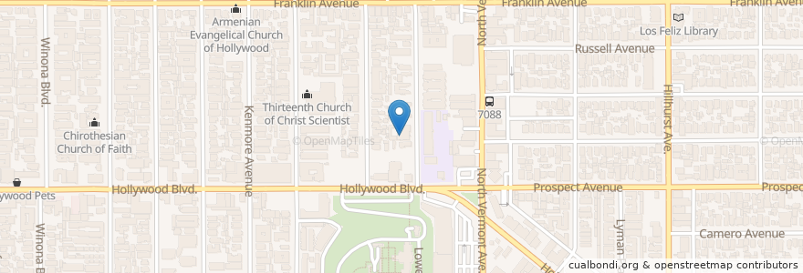Mapa de ubicacion de First Lutheran Church en United States, California, Los Angeles County, Los Angeles.