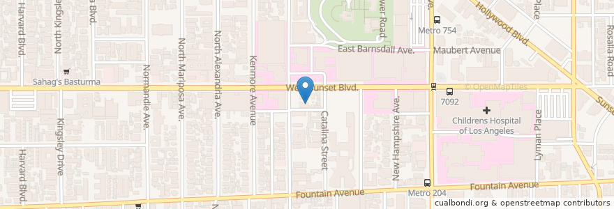 Mapa de ubicacion de Self Realization Fellowship Hollywood Temple: Church of all Religions en Amerika Birleşik Devletleri, Kaliforniya, Los Angeles County, Los Angeles.