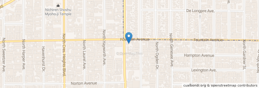 Mapa de ubicacion de Crescent Heights Methodist Church en Estados Unidos De América, California, Los Angeles County, Los Ángeles, West Hollywood.