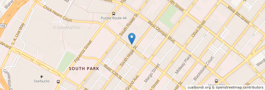 Mapa de ubicacion de Calvary Temple Evangelical Center en Amerika Syarikat, California, Los Angeles County, Los Angeles.