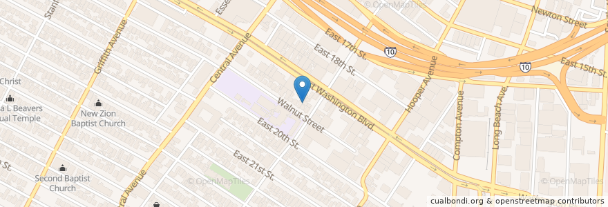 Mapa de ubicacion de Church of God Chapel en Stati Uniti D'America, California, Los Angeles County, Los Angeles.