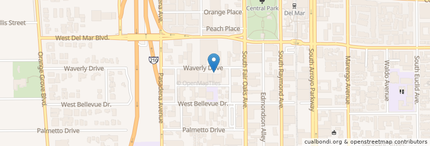 Mapa de ubicacion de Pasadena Child Guidance Clinic en United States, California, Los Angeles County, Pasadena.