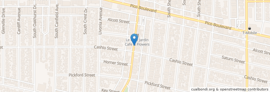 Mapa de ubicacion de Anshe Emet Synagogue en United States, California, Los Angeles County, Los Angeles.